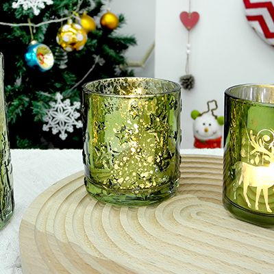Green Christmas Candle Holder & Wax Bottle YD-ND-038