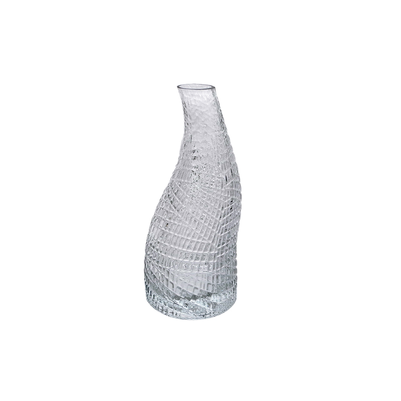 Curved Clear Glass Vase YD-CGV-092