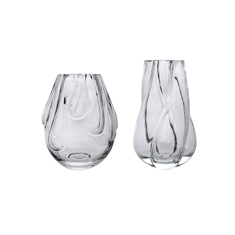Special Shaped Clear Glass Vase YD-CGV-163