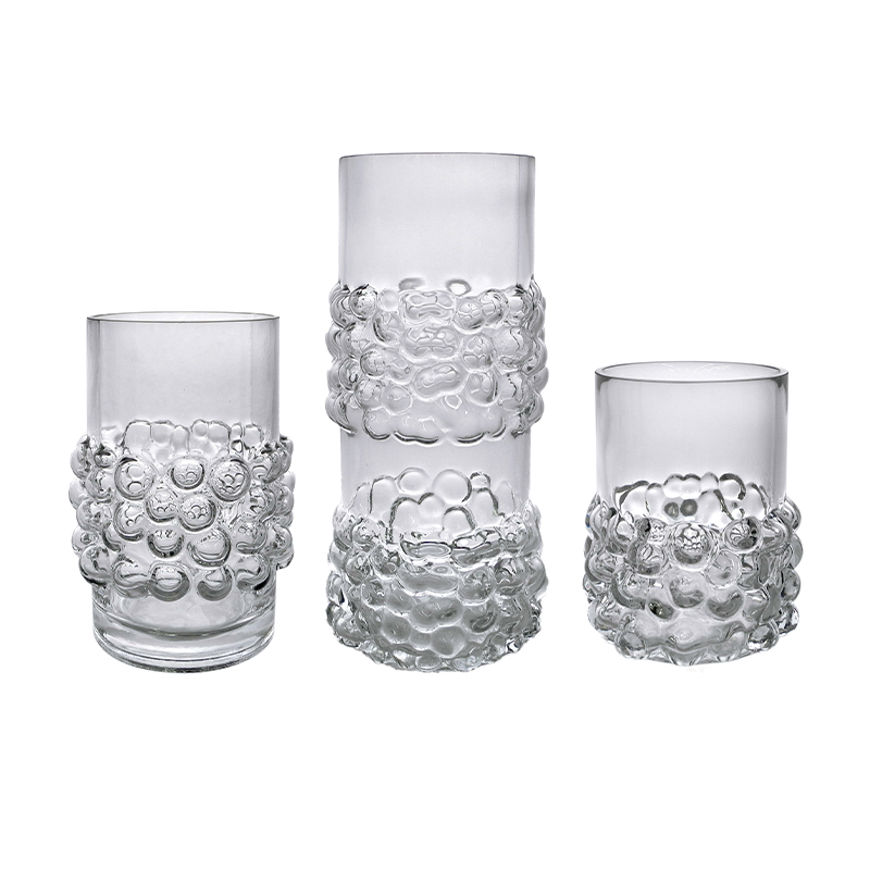 Ball Segmented Relief Glass Vase YD-CGV-166
