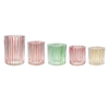 Colored Line Glass Wax Cup YD-SS-130