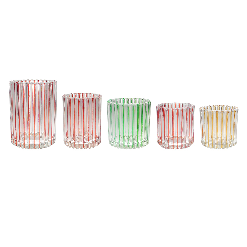 Colored Line Glass Wax Cup YD-SS-130