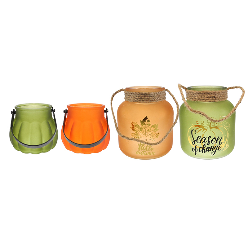 Autumn Decorative Glass Vase with Handle YD-TDH-146