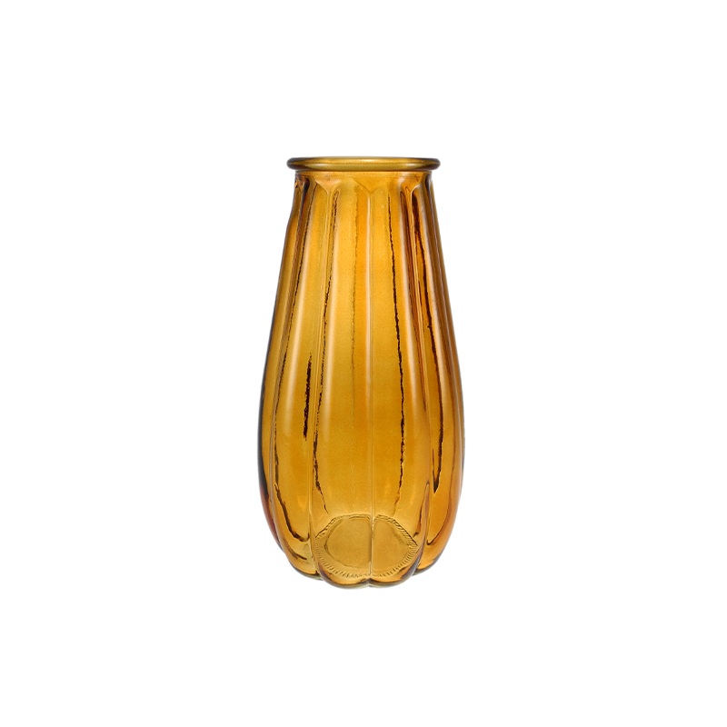 Conical Striped Colored Glass Vase YD-TDH-155