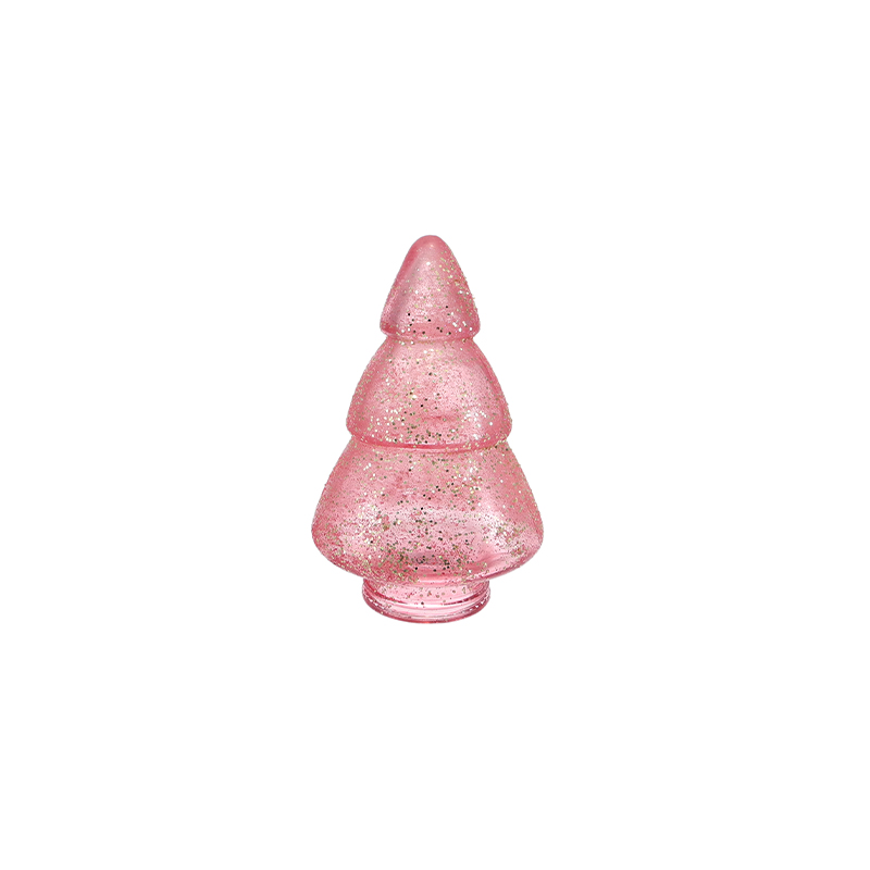 Pink Frosted Glitter Cone-shaped Christmas Tree YD-CX-136