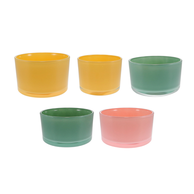 Spring Garden Oval Colored Glass Flower Pot YD-FPWP-040
