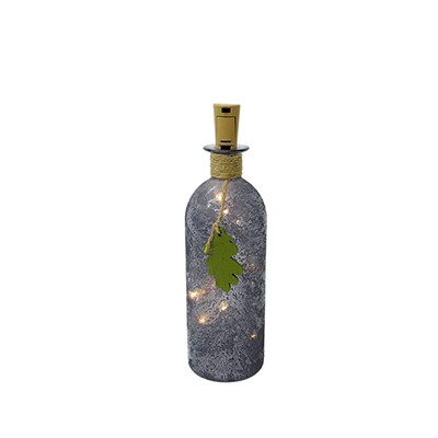 Autumn Maple Midnight Blue Glass Lamp Bottle YD-TDH-010