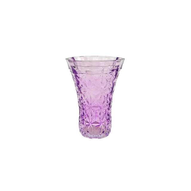 Ice Flower Embossed Glass Vase YD-ND-298