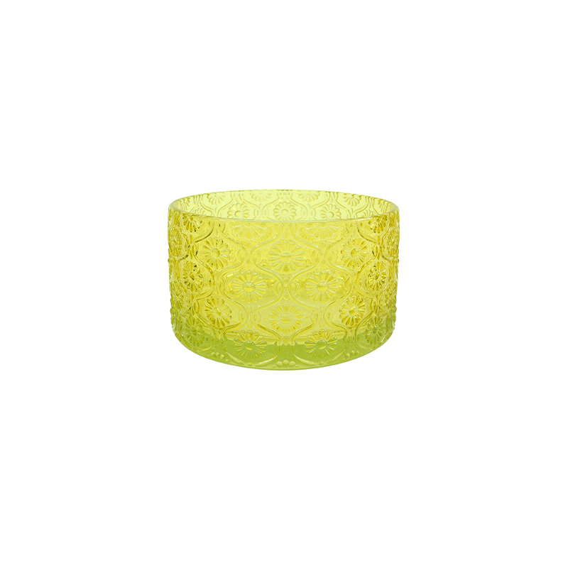 Texture Spray Color Glass Candle Holder YD-ND-376