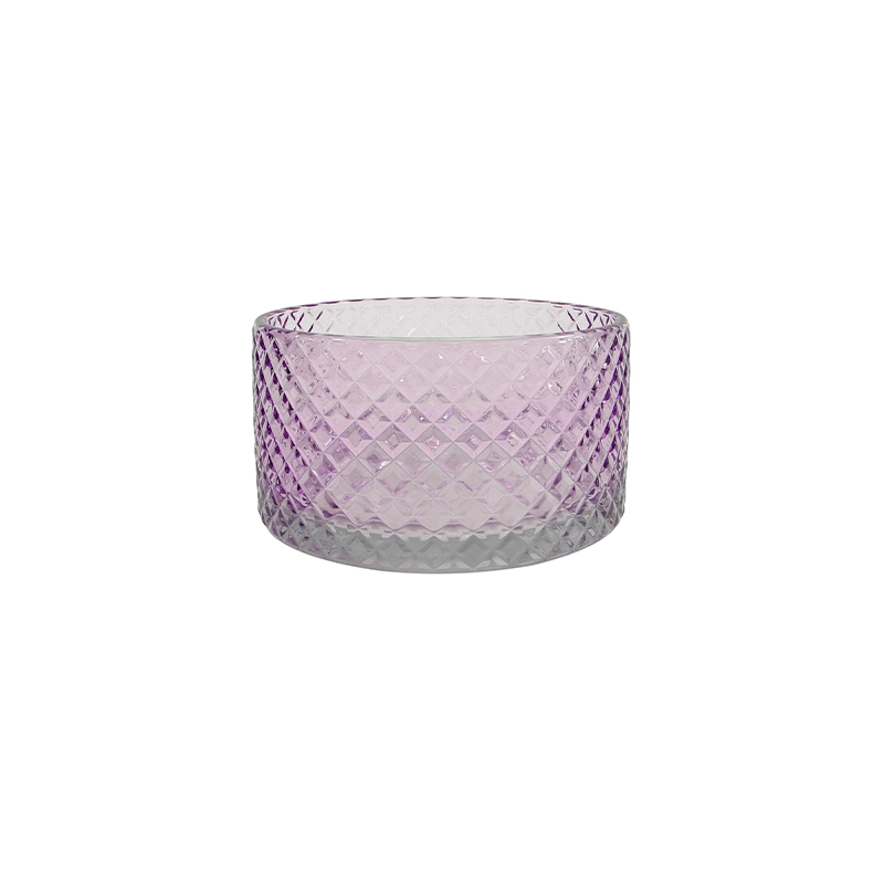 Texture Spray Color Glass Candle Holder YD-ND-376