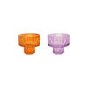 Spray Colored Striped Glass Small Candle Holder YD-ND-393