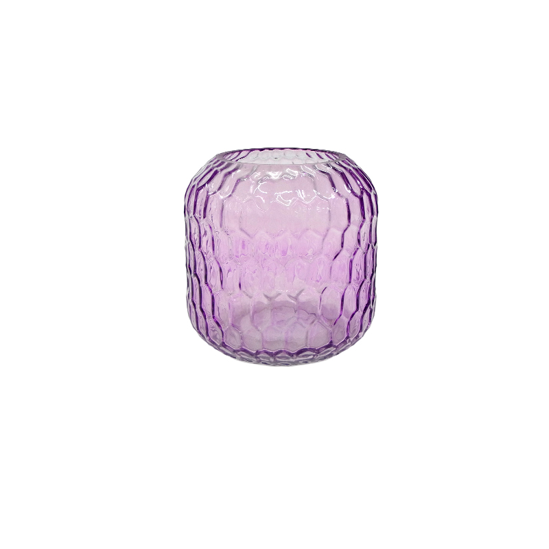 Polygonal Textured Spray-painted Glass Vase YD-ND-360