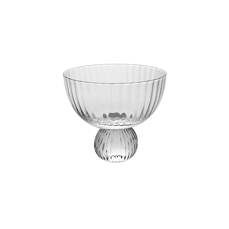 Striped Wide Mouth Glass Vase YD-CGV-209