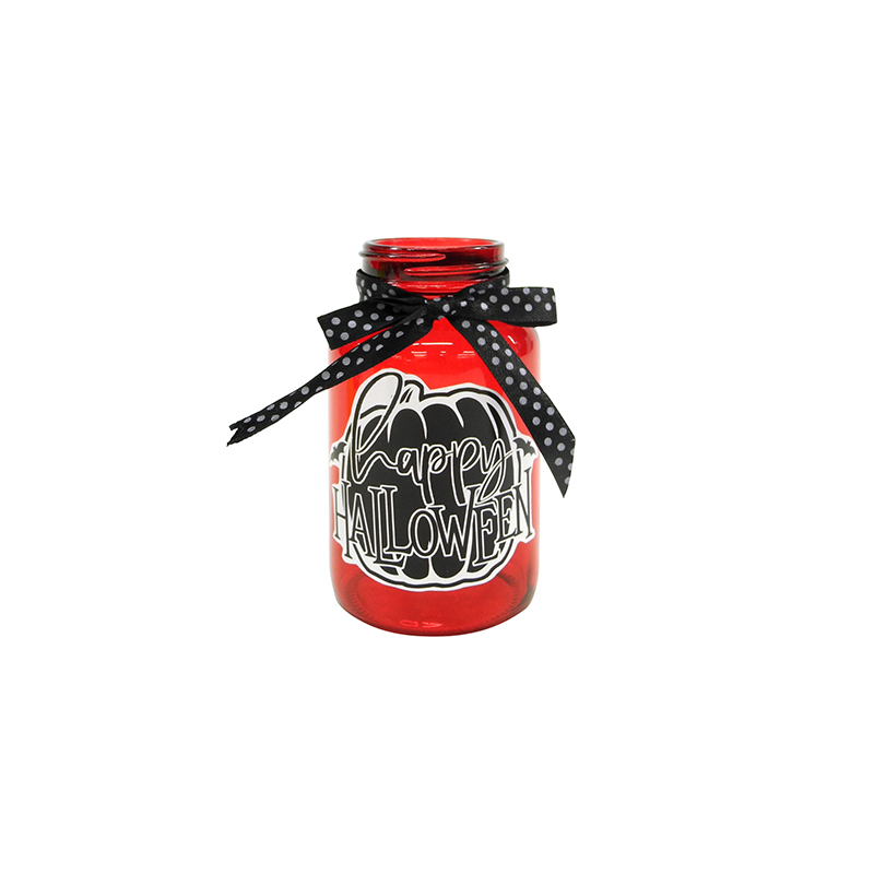 Halloween Wide Mouth Tie-Back Glass Bottle YD-HAL-089