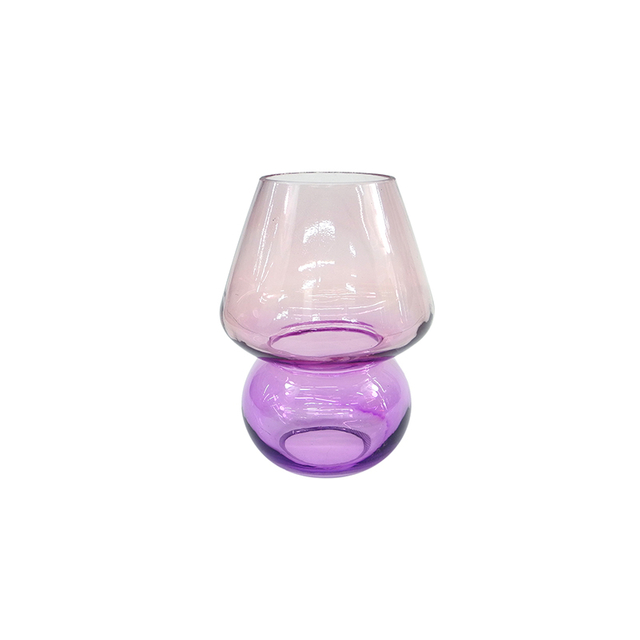 Mushroom Cutout Gradient Spray Color Glass Vase YD-ND-334