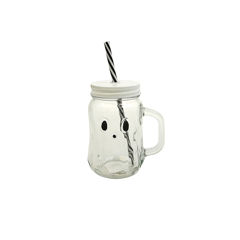 Funny Face Glass Straw Cup YD-HAL-111