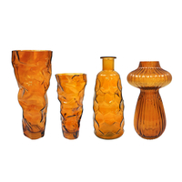 Brown Textured Glass Vase YD-TDH-096