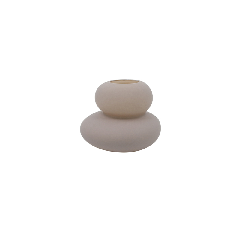 Grey Frosted Glass Vase YD-ND-467