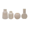 Khaki Frosted Striped Glass Vase YD-ND-468