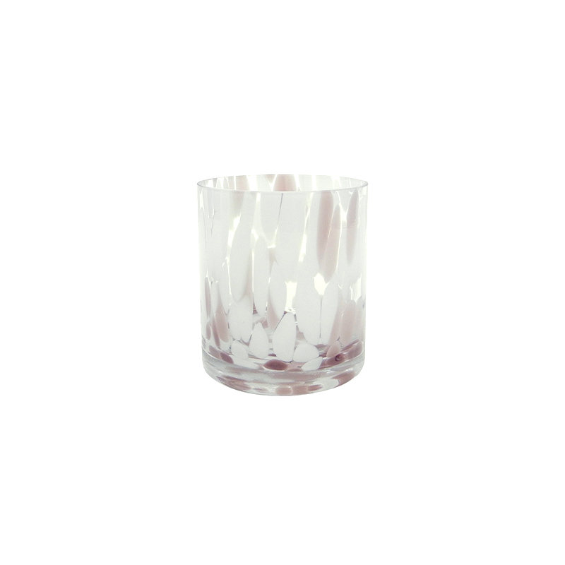 Glass Candle Holder with Diffused Colorant YD-ND-484