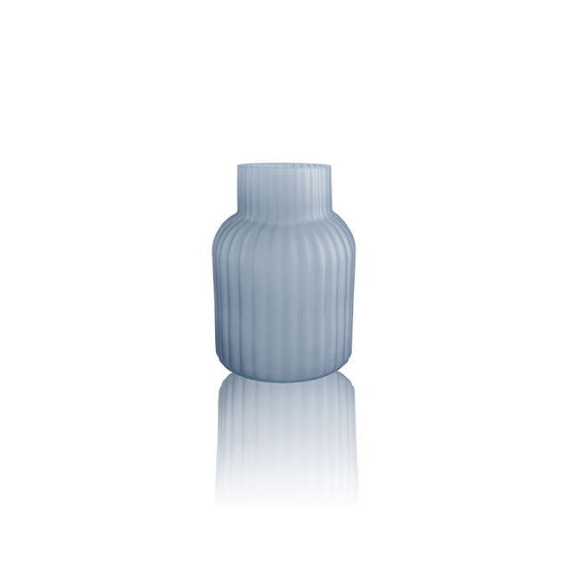 Striped Frosted Glass Vase YD-OBS-062