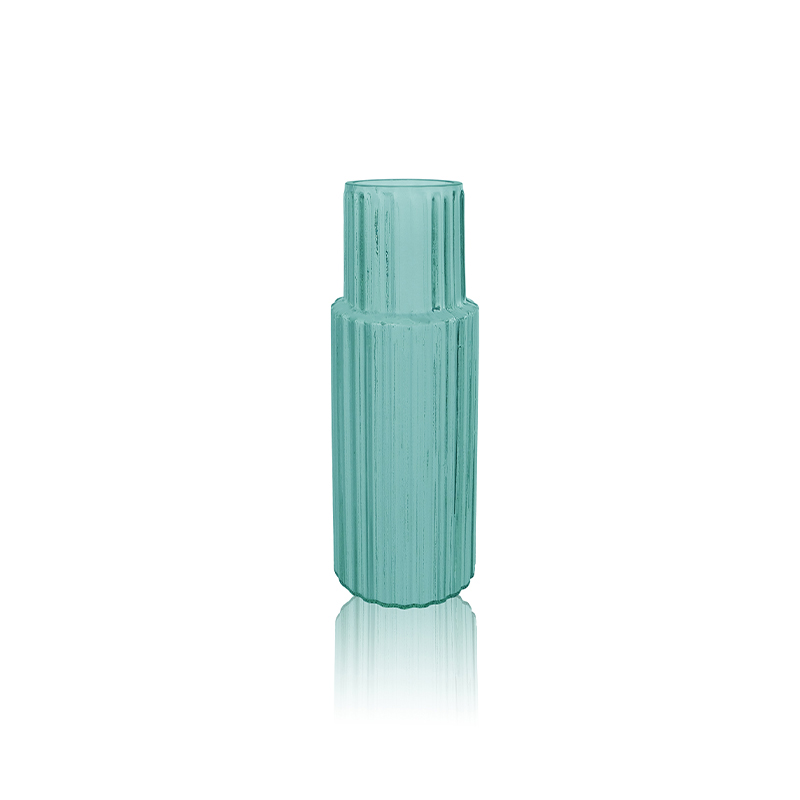 Green Frosted Glass Vase YD-OBS-090