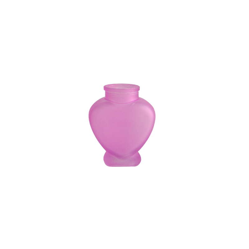 Heart Shaped Frosted Glass Vase YD-VL-041