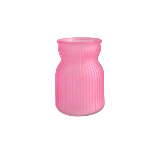 Frosted Striped Glass Vase YD-VL-045