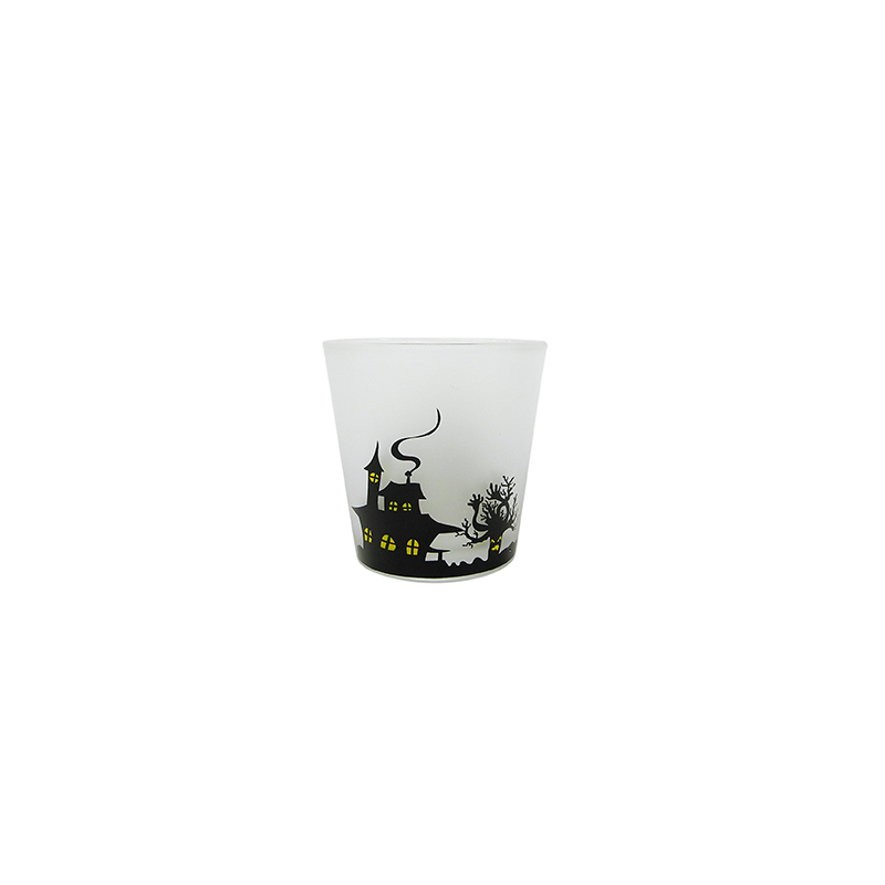 Conical Halloween White Frosted Wax Cup YD-HAL-078