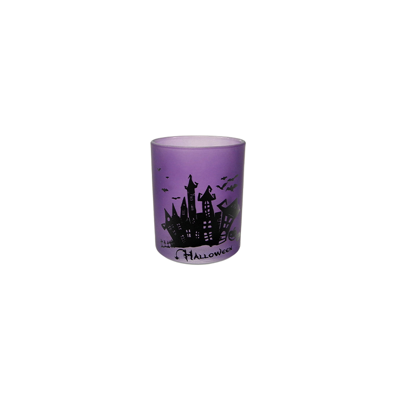 Halloween Pattern Purple Frosted Wax Cup YD-HAL-079