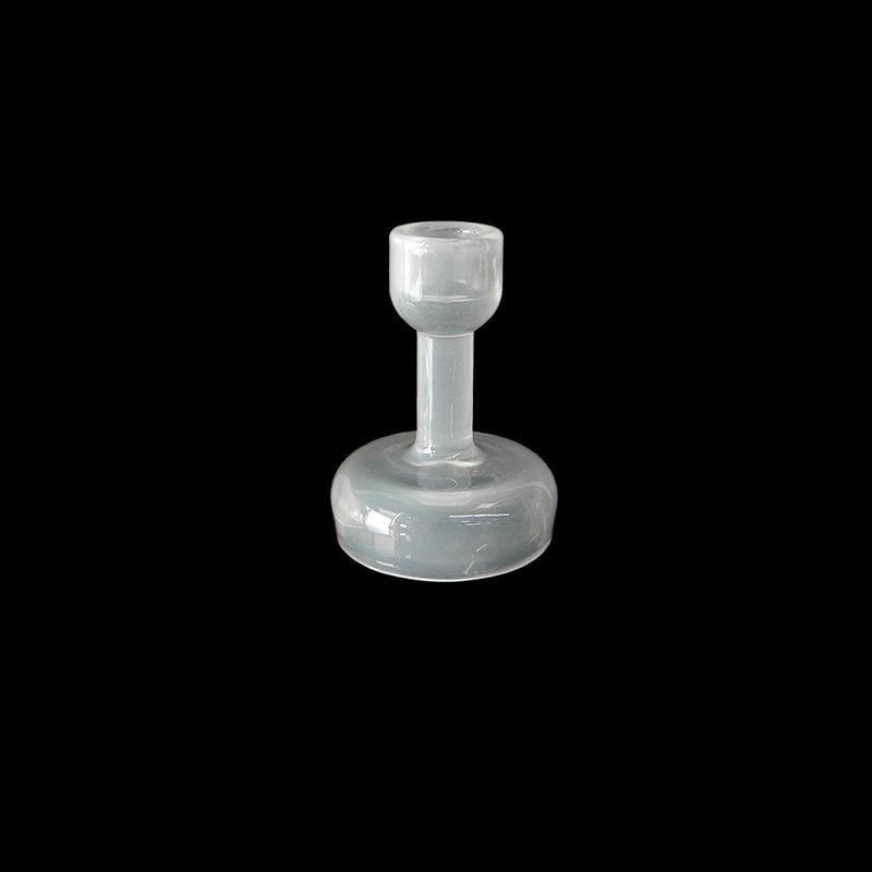White Cylindrical Glass Candle Holder YD-ND-250