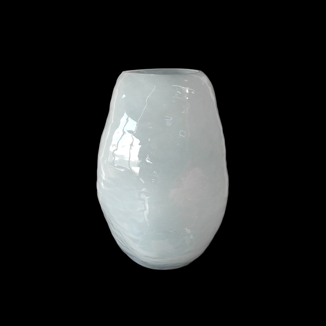 White Curved Glass Vase YD-ND-246