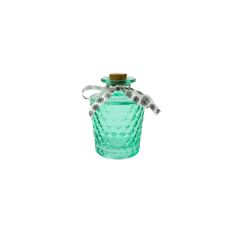 Plaid Embossed Halloween Glass Bottle YD-HAL-068