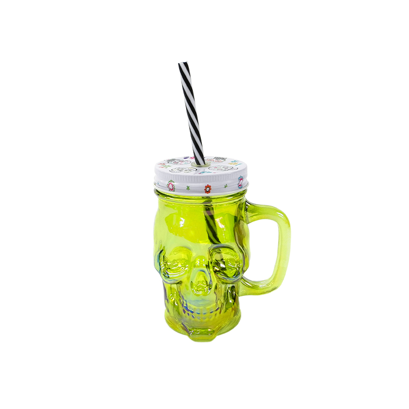 Colorful Plated Skull Straw Cup YD-HAL-064