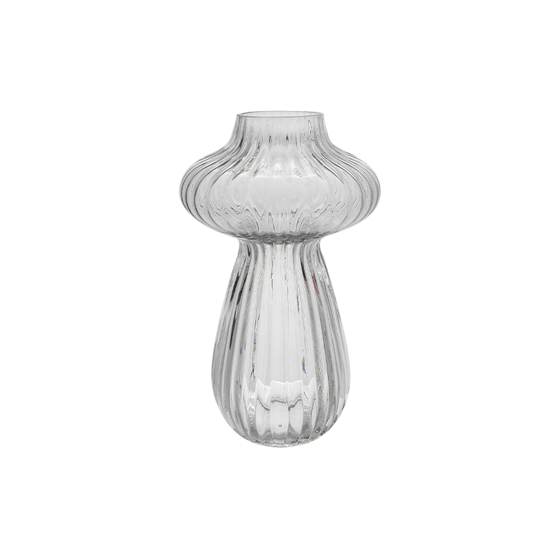 Mushroom Clear Glass Vase YD-CGV-026