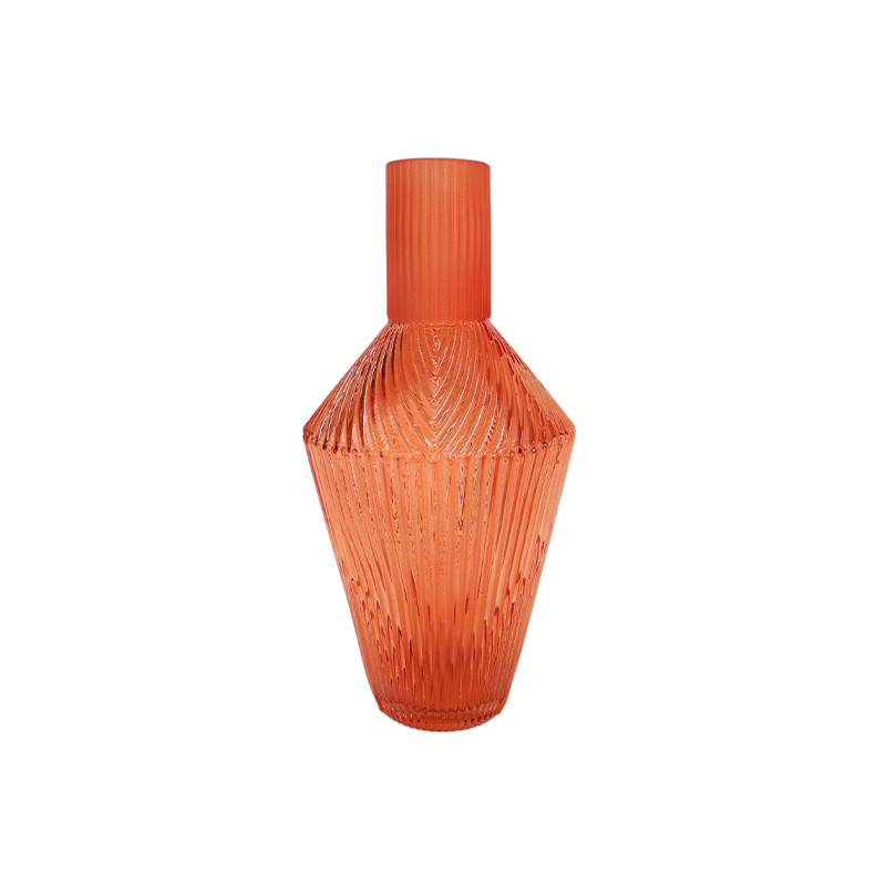 Segmented Twill Relief Glass Vase YD-SS-107