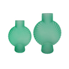 Green Threaded Frosted Glass Vase YD-OBS-139