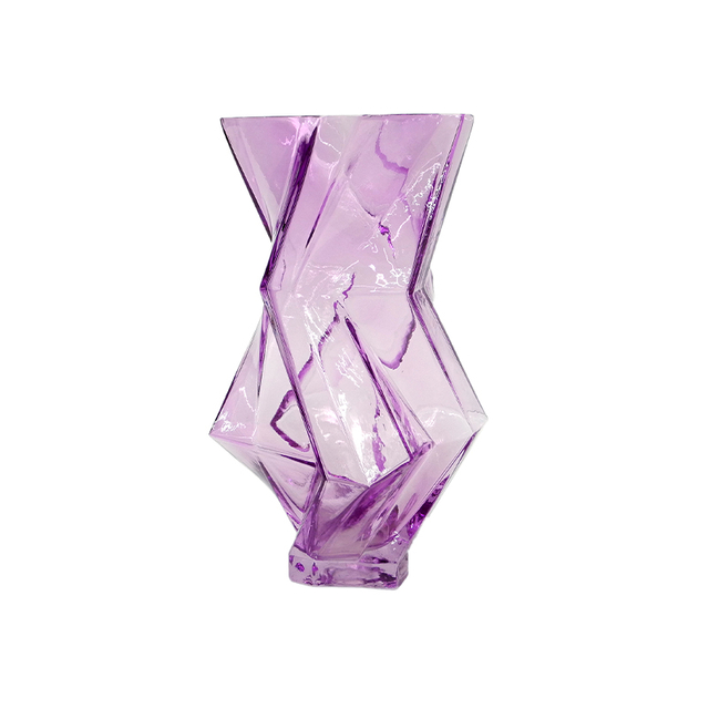 Purple Special-shaped Spray Colored Glass Vase YD-ND-418