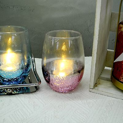 Transparent Gradient Christmas Candle Holder & Wax Bottle YD-HDWC-041