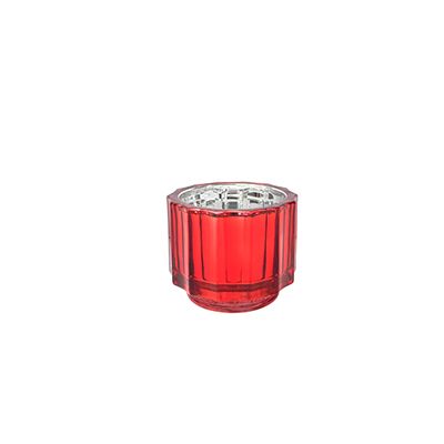 Yorklsun Glassware Red Candle Holder & Wax Bottle YD-CX-058