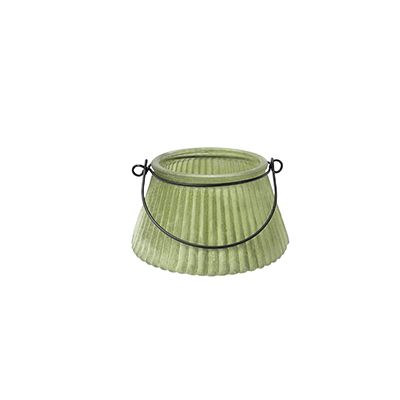 Yorklsun Glassware Green Christmas Tree Vase Candle Holder & Wax Bottle YD-ND-188