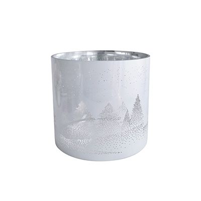 Yorklsun Glassware White Christmas Candle Holder & Wax Bottle YD-HDWC-034