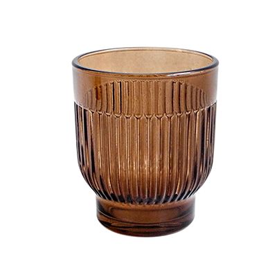 Yorklsun Glassware Autumn Brown Candle Holder & Wax Bottle YD-ND-148