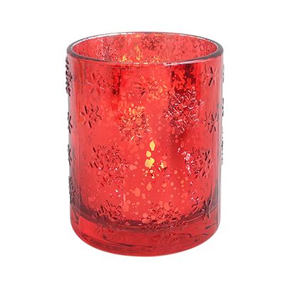 Yorklsun Glassware Red Christmas Candle Holder & Wax Bottle YD-HDWC-038