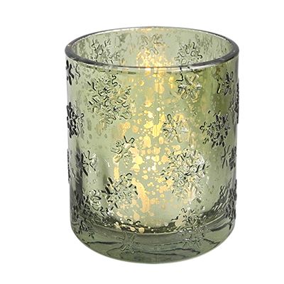 Yorklsun Glassware Green Christmas Candle Holder & Wax Bottle YD-HDWC-037