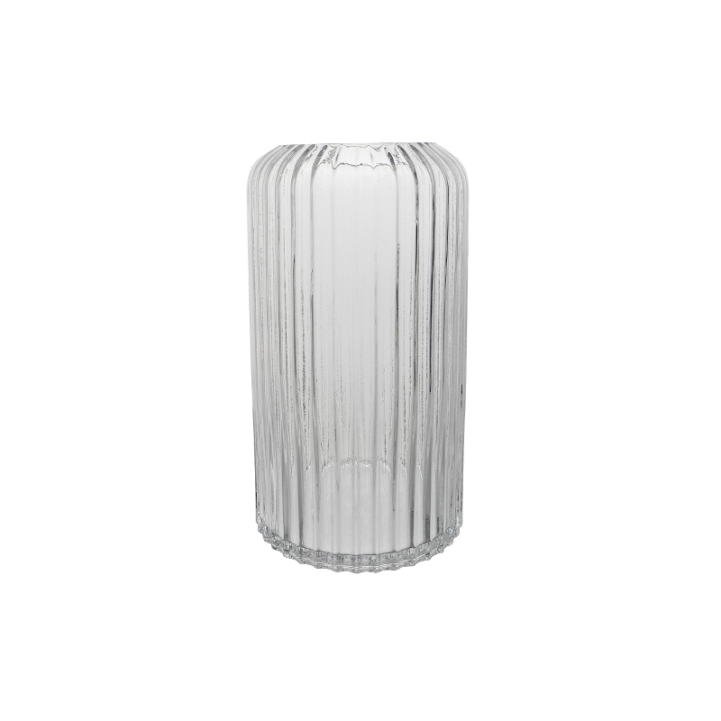 Cylindrical Striped Glass Vase YD-CGV-119
