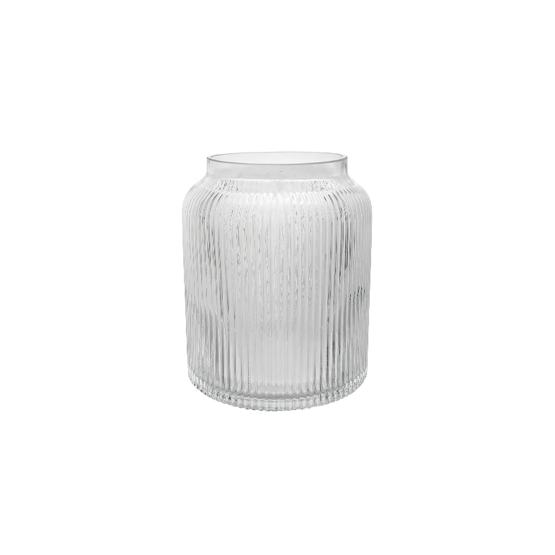 Cylindrical Striped Glass Vase YD-CGV-119