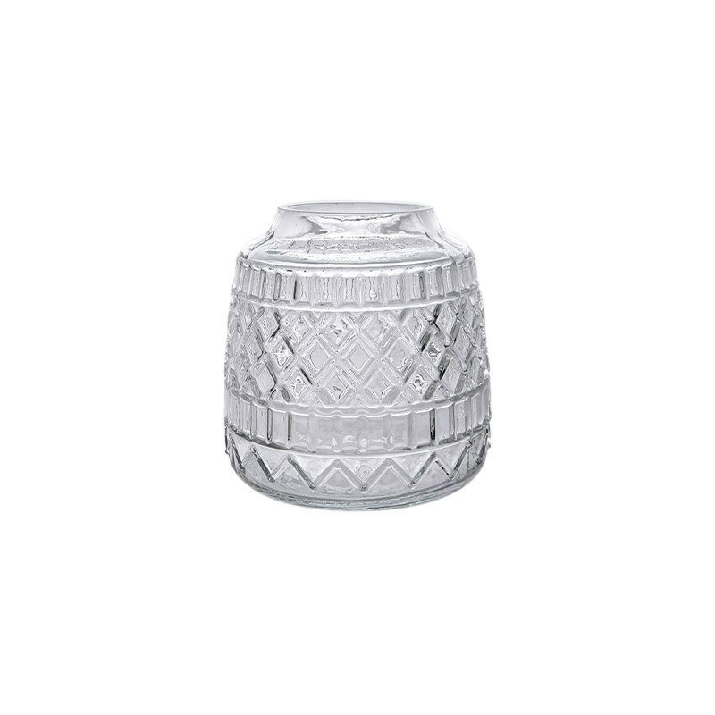 Shape Embossed Glass Vase YD-CGV-110