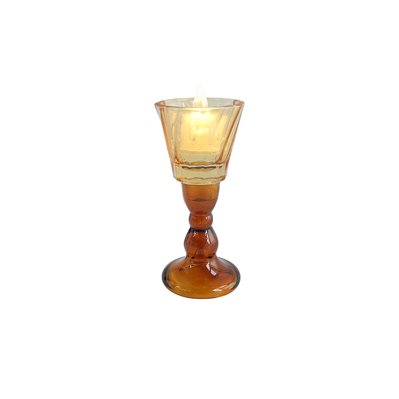 Brown Tapered Candle Holder YD-HDWC-228