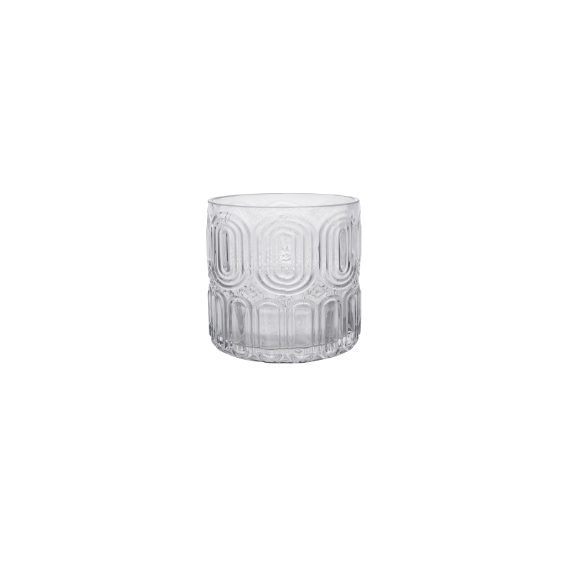 Oval Relief Glass Vase YD-CGV-187